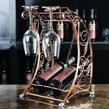 

European Cup wine cup of wine rack hanging upside down hanging shelf rack frame ornaments Wine goblet Yang