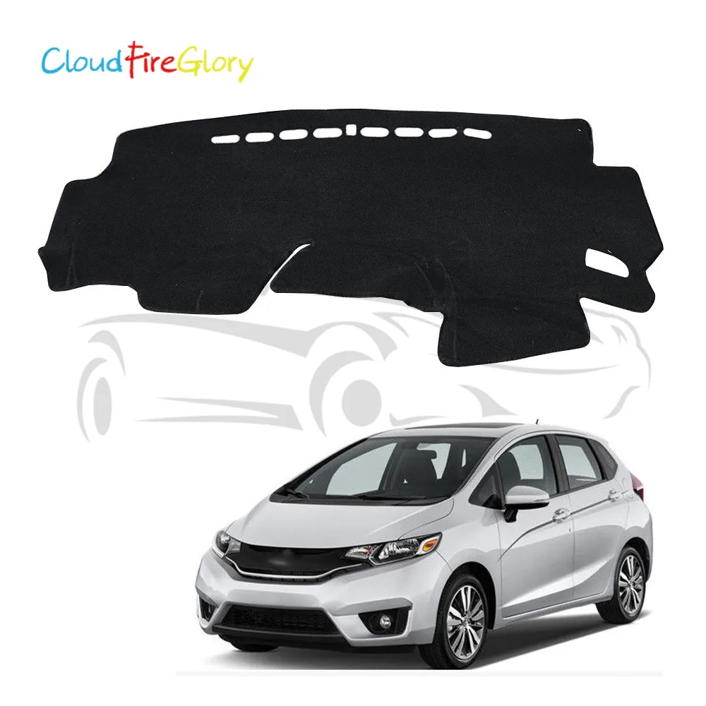 CloudFireGlory для Honda Fit Jazz- LHD черный чехол на приборную панель коврик для приборной панели Защита от солнца Накладка для приборной панели ковер