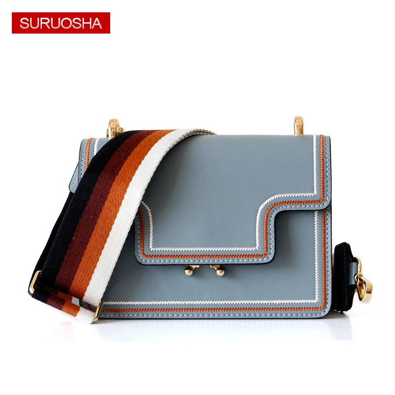 

Russia Women Loved Blue Fashion Genuine Leather Small Flap Bag Luxury Handbags Women Bags Designer Female Shoulder Crossbody Bag