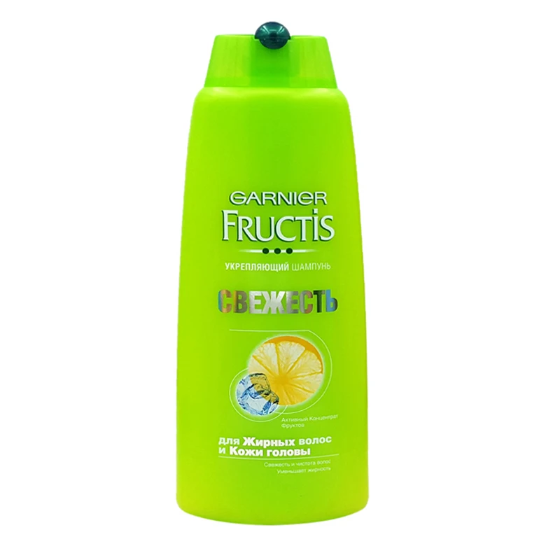 Garnier Лимонный шампунь 400 мл Кератиновый Очищающий Шампунь против перхоти