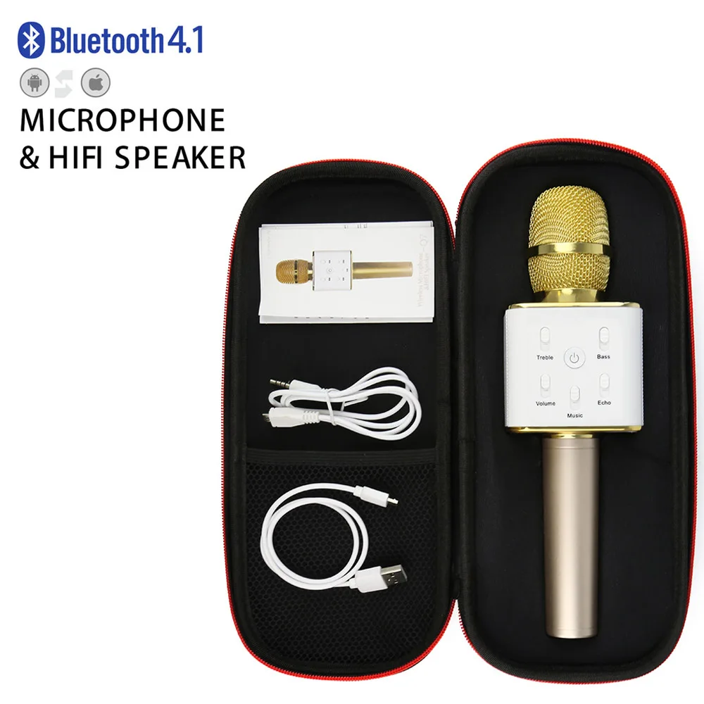 2017 Q7 Pro Wireless Microphone Karaoke player Party KTV Singing Record