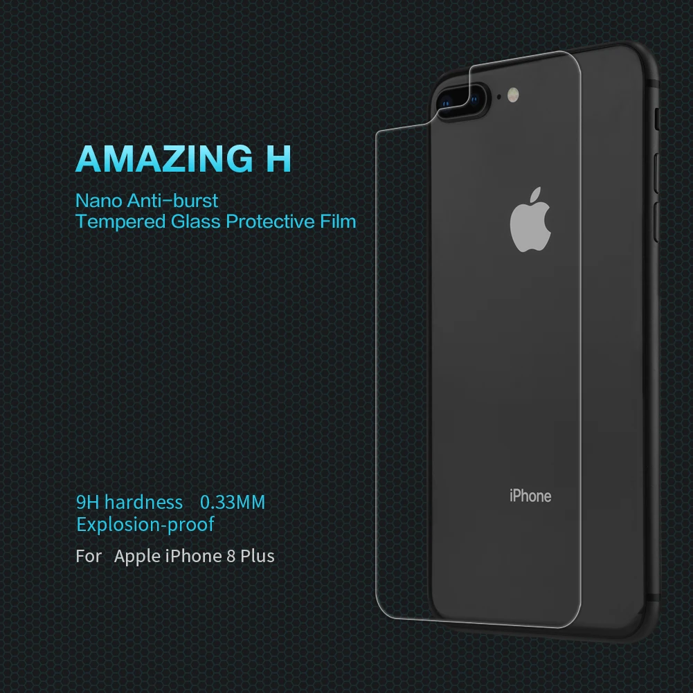NILLKIN Стекло для iphone 8 Plus 0.3 мм закаленное защитный Плёнки Экран протектор задняя