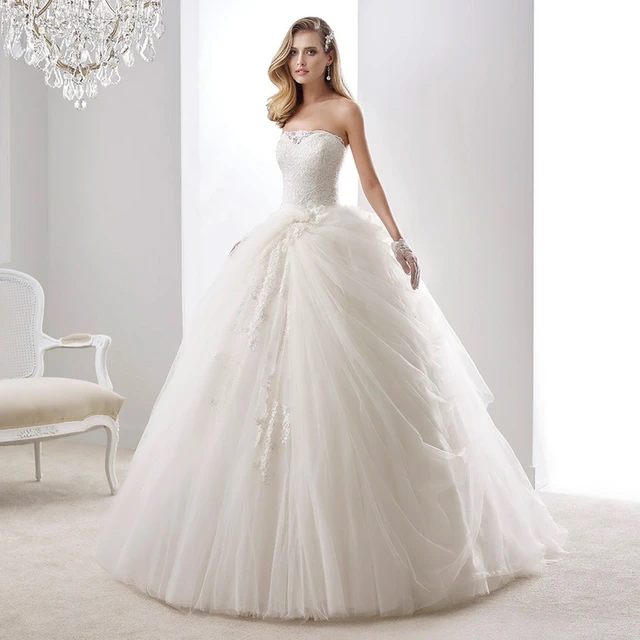 Strapless Puffy Wedding Gowns