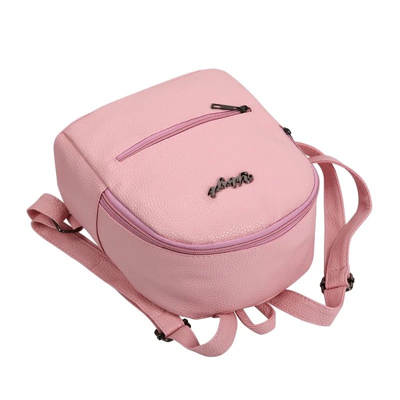 YBYT brand 2018 new preppy style solid women kawaii rucksack simple lychee pattern ladies travel ba - 32820962886