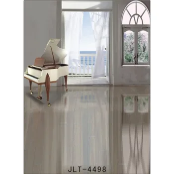

LB Custom Polyester & Vinyl Piano Room With Sea View Balcony Backdrops Background For Photography Studio Backdrop Photo Props