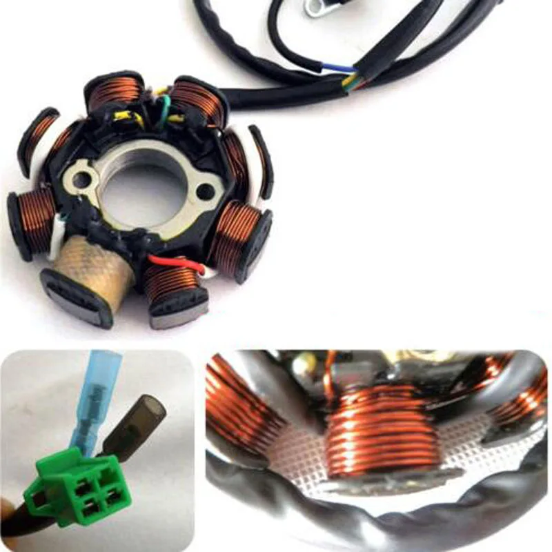 

Y1G DC Ignition Stator Magneto Coil Generator 8 Poles for GY6 150cc 125cc Chinese Scooter Moped ATV Quad Pocket Bike