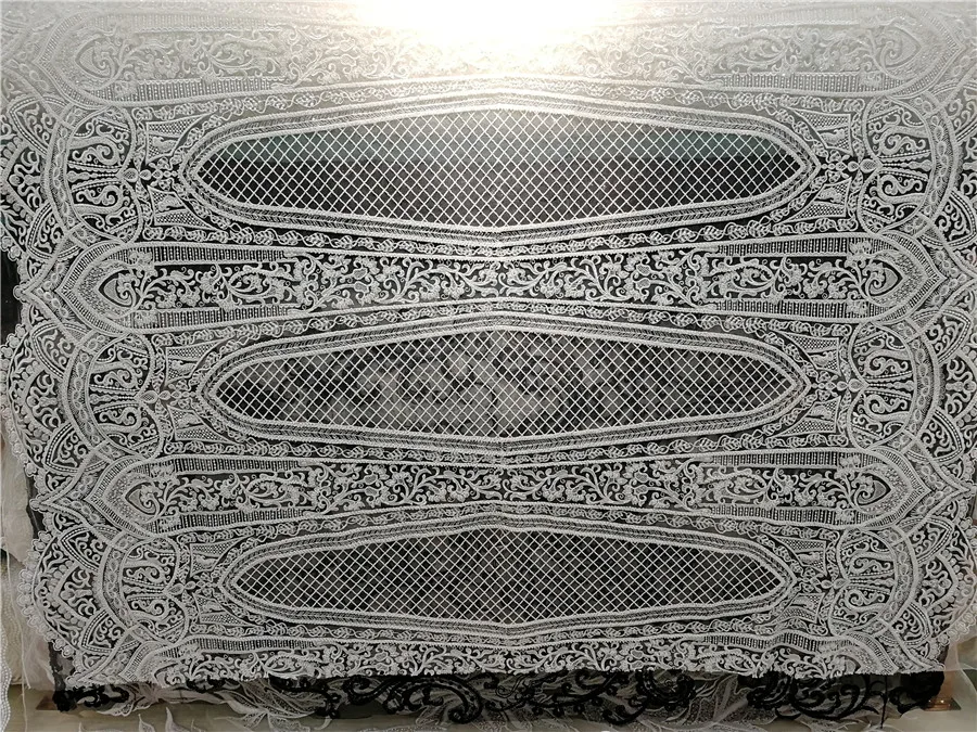 

African beading Lace Fabric 2018 High Quality Embroidery Beaded Lace Fabric African French Tulle Lace Fabric 5 yards
