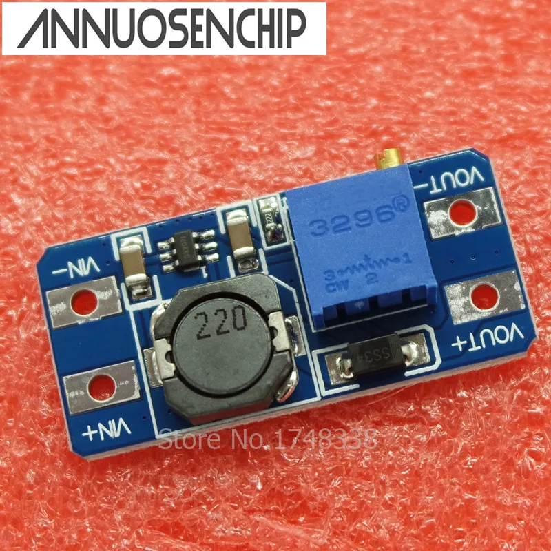 2 шт. MT3608 DC Регулируемый Модуль Boost 2A повышающая пластина Повышающий Micro USB 2в 24в до