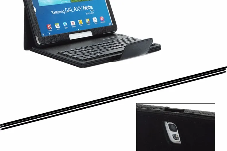 Беспроводной чехол с клавиатурой Bluetooth для samsung Galaxy Note 10,1 Edition P600 P601 P605 T520 чехол-подставка с текстурой личи