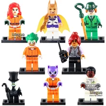 PG8041 супер герой 80 шт./лот тюрьма ядовитый плюща Униформа Женщина-кошка Барбара Гордон Аарон загадки строительные блоки игрушки