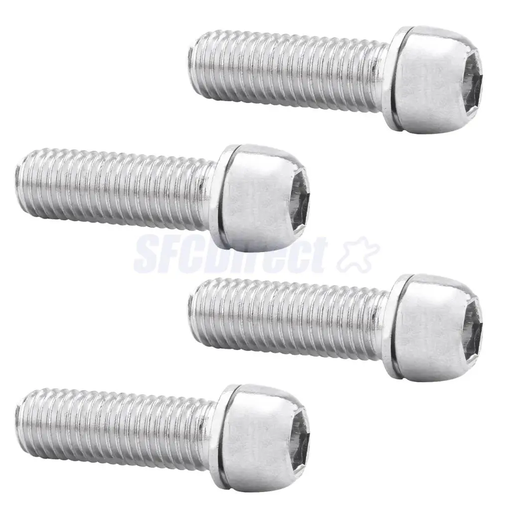 8Pcs Bicycle Stem Screws Water Bottle Cage Bolts Socket Screws Silver M7