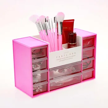 

Hot Sale Multifunctional Socks/Underwear Organizer Stationery/Tableware Plastic Storage Box Cosmetics Makeup Organizer Box