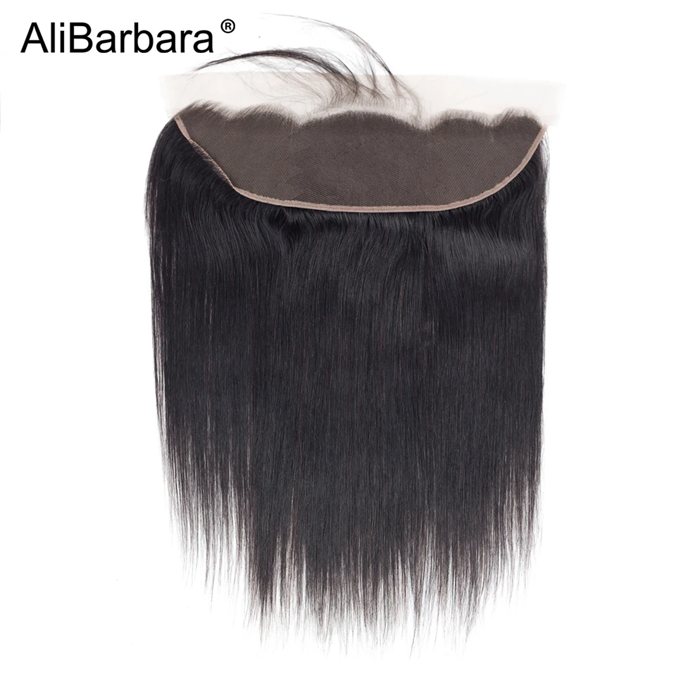 Бразильские прямые человеческие волосы, 3 пряди, с фронтальной кружевной застежкой, волосы alibarbara, волнистые пряди, человеческие волосы Remy для наращивания
