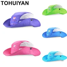 TOHUIYAN/Детская Милая шляпа-ведро для мальчиков и девочек, летняя пляжная шляпа, шляпы для малышей, фетровая шляпа с полями шляпы с полями, повседневные шляпы для рыбалки