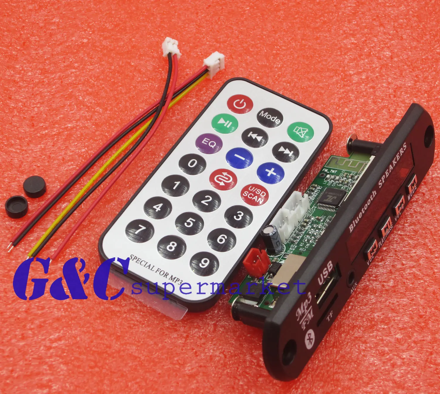 

Weless Bluetooth 12V MP3 WMA Decoder Board Module USB TF Radio For Car