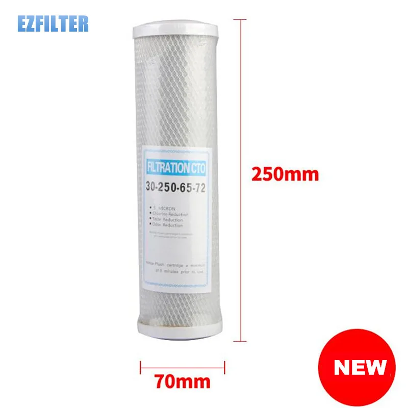 

10-inch Universal Water Purifier Pre-Filter Cartridge Compressed Activated Carbon CTO Block Water Filter For Reverse Osmosis