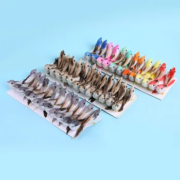 

24Pcs Artificial Feather Bird Xmas Tree Decor Craft Wedding Doves Ornament Bird Adornment