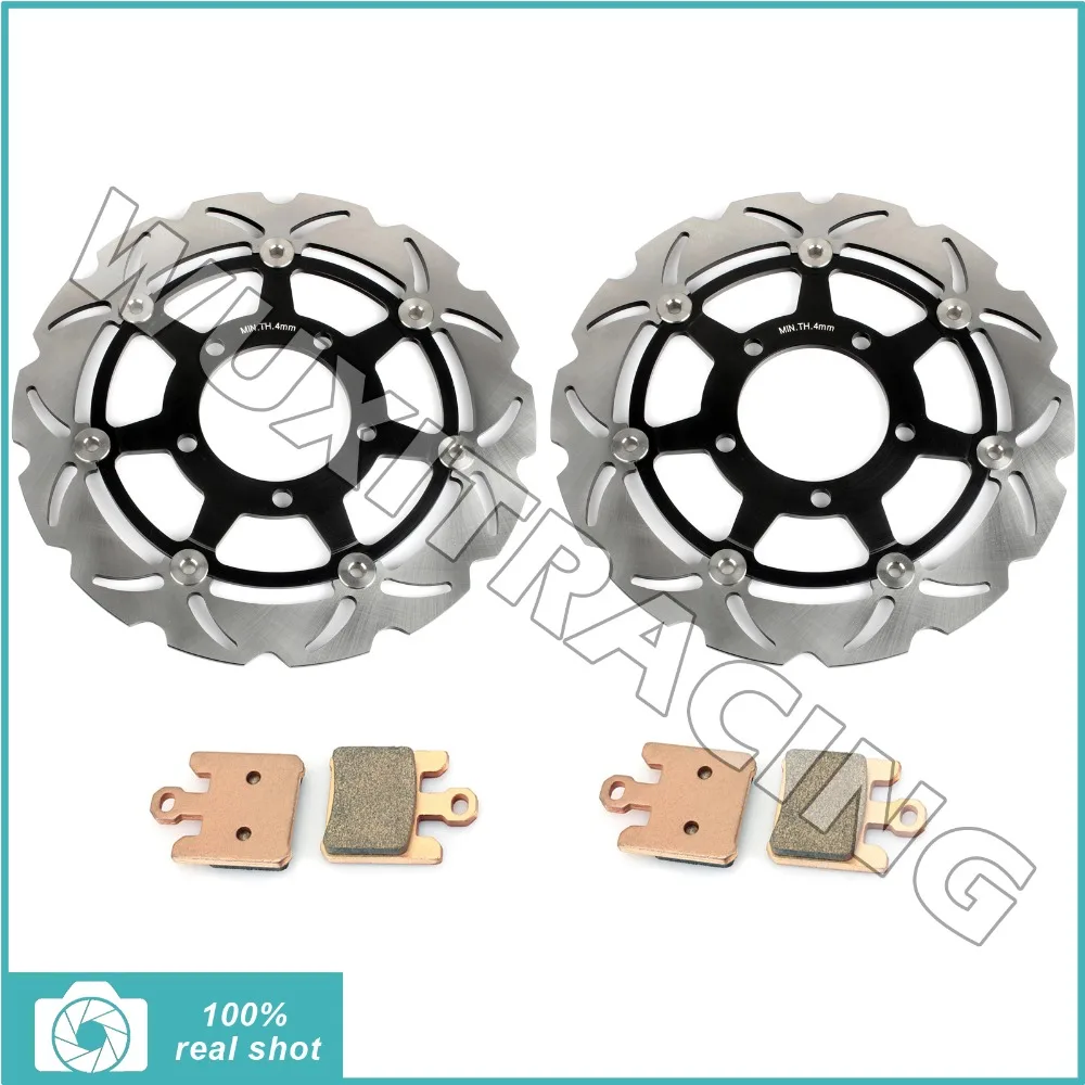

Front Brake Discs Disks Rotors Pads for Kawasaki ZX6RR Nijia ZX-6RR ZX600K ZX600M 03 04 ZX6R 636 ZX-6R 2003 2004 ZX636B