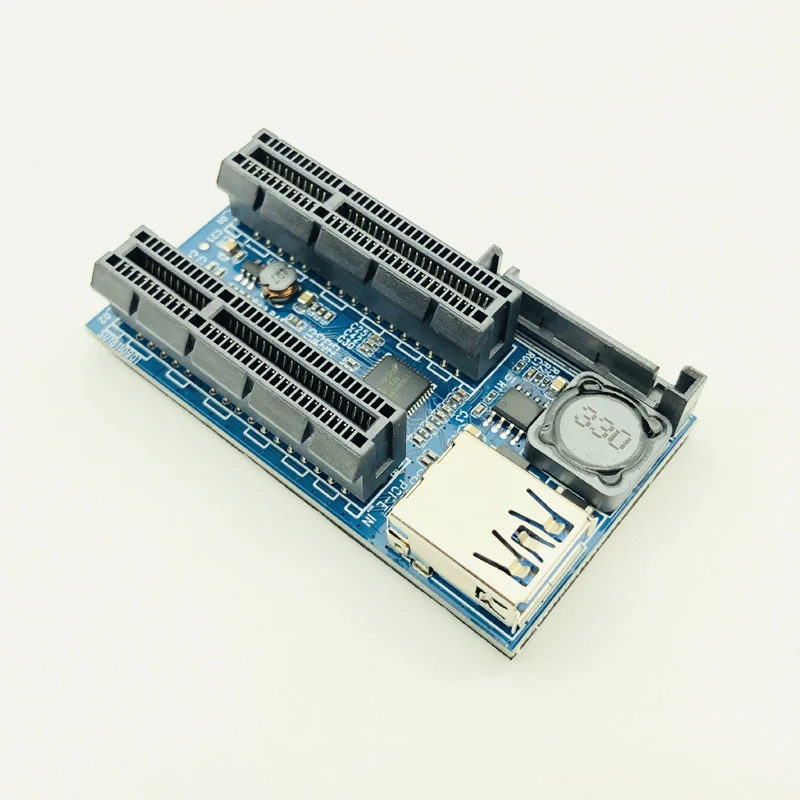 Nuevo en la tarjeta PCI Express adaptador USB 3,0 fondos componentes de PC extensor PCIE Riser PCI-E tarjeta Riser PCI E elevador para tarjeta de vídeo