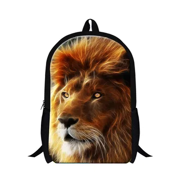 

Dispalang Animal School Bag For Boy Girls Lion Tiger Leopard Printing Backpack Casual Double Shoulder Travel Bag For Teenager