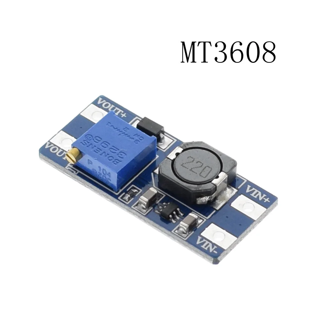 

MT3608 DC-DC Step Up Converter Booster Power Supply Module Boost Step-up Board MAX output 28V 2A for arduino