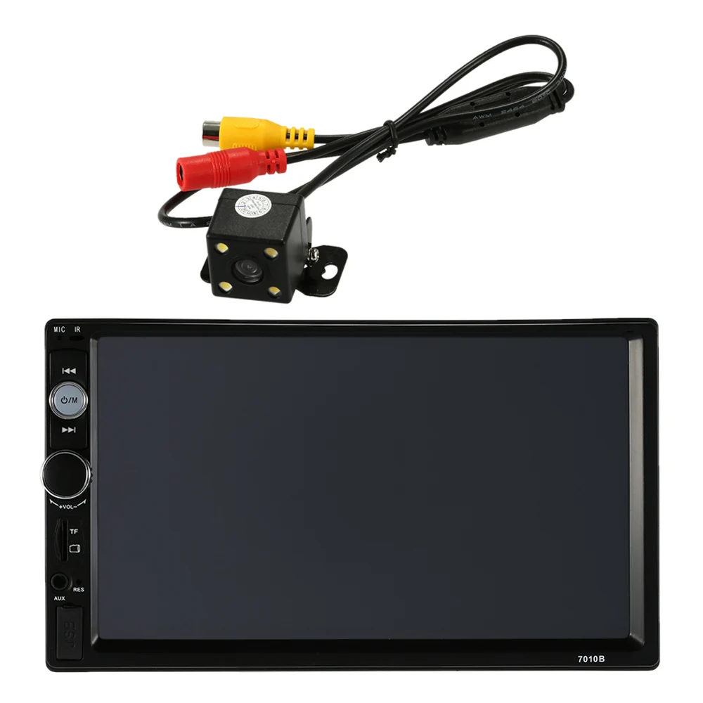 

7in 2 Din HD Bluetooth USB/TF FM Aux Input Car Radio MP5 Player Multimedia Radio Entertainment with HD Rear View Camera