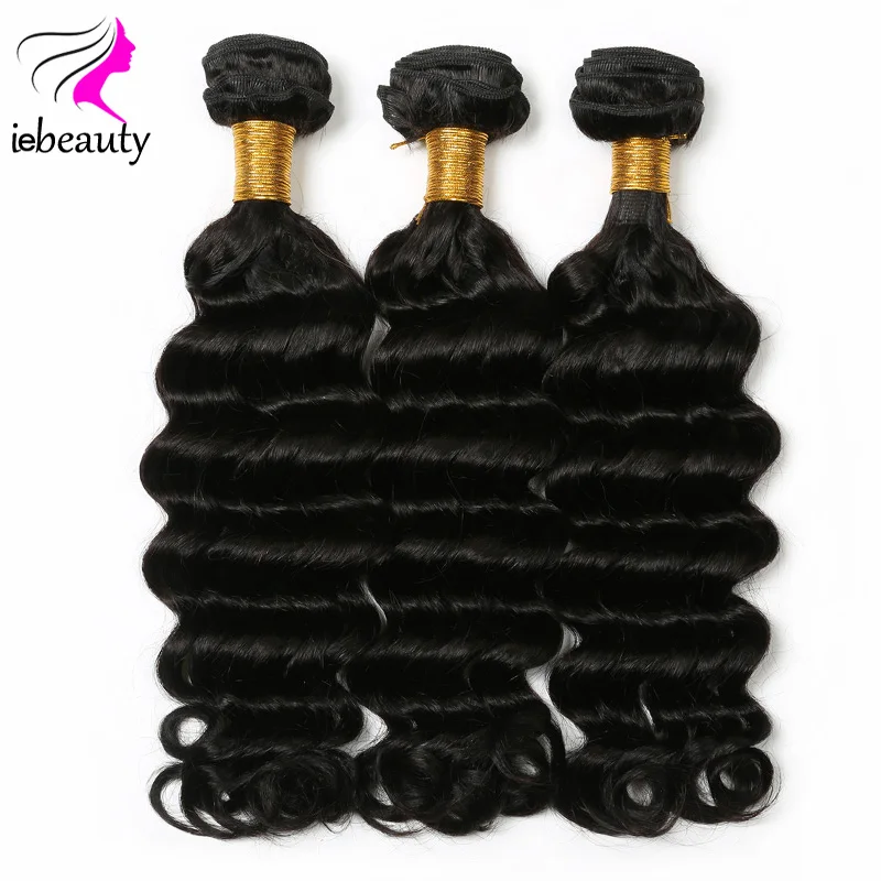 

3 Bundles  Indian Virgin Hair Deep Wave 7A Virgin Hair Weave Indian Hair Weave Bundles Brazilian Big IndianDeep Wave Virgin Hair