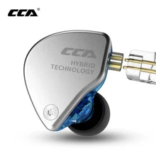 CCA Ca4 In 1dd + 1ba auricolari Monitor tecnologia ibrida In metallo Hifi Bass auricolari Sport cuffie antirumore cuffie con cancellazione