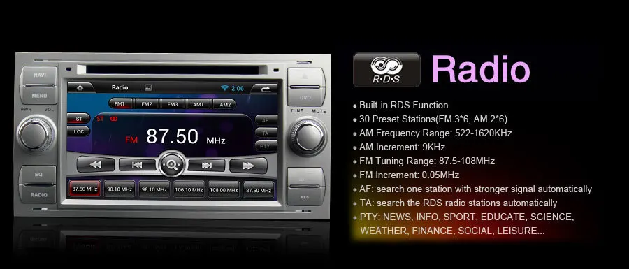 Best HOT Android 8.1 Car DVD for Ford Focus 2004-2008 7" Silver Wifi 3G GPS Nav Radio Stereo with 8GB GPS TF Card 2017 New Sales 2