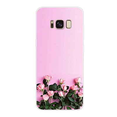 Soft Silicone TPU For Samsung Galaxy S8+ G9550 S8 plus Case Cover cartoon Painted Phone Back Protective Case S8plus G9550 shell - Цвет: A4