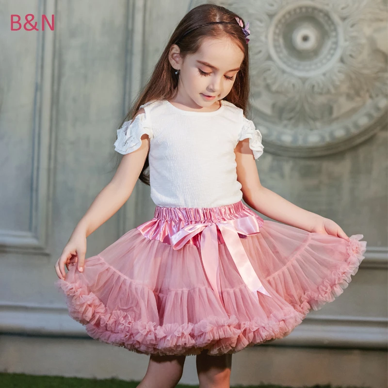 Buenos Ninos Falda tutú con volantes para niñas, de gasa esponjosa, tela suave, Princesa, 21 colores, 2 a 10 años, novedad de 2019|girls tutu skirt|girls tutututu skirt - AliExpress