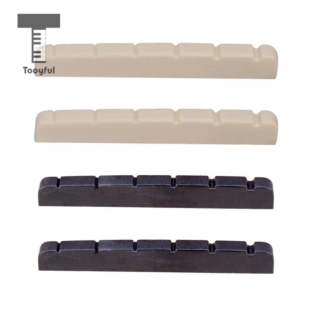 2pcs 6 String Electric Guitar Nut Slotted for Stratocaster Strat Telecaster Tele Guitar Replacement