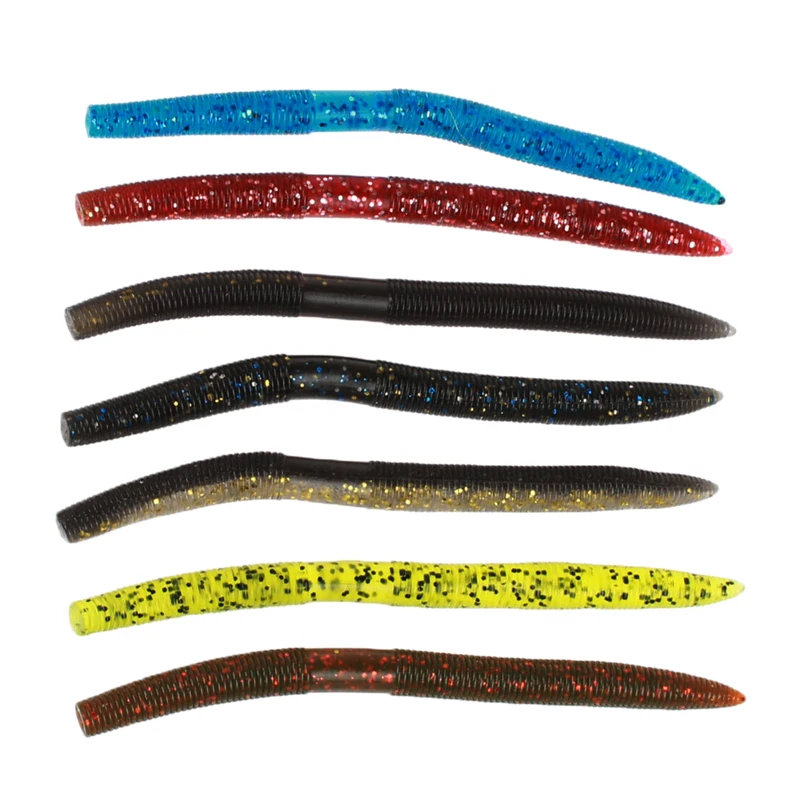 10pcs Size 14cm/8.5g Rubber Fishing Lures Plastic Soft Fishing Worm