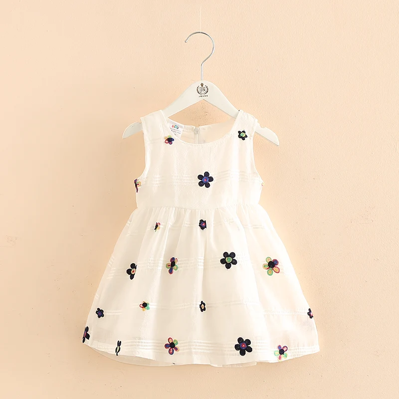 

Children's baby vest dress Summer new girls children's round neck sleeveless dress qz-4029