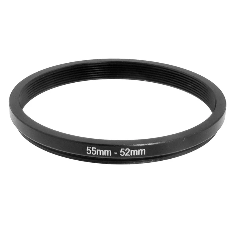 

FULL- 55mm-52mm 55mm to 52mm Black Step Down Ring Adapter for Camera