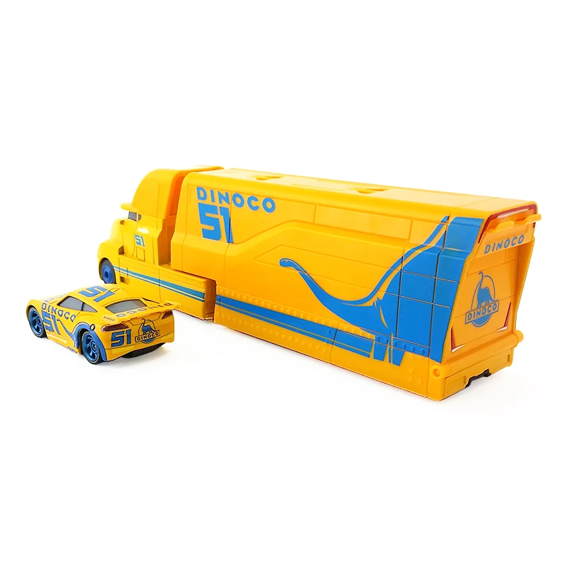 Disney Pixar Cars 3 Крус Рамирез Hauler & Dinoco 1:55 Diecast Игрушечная машина из сплава модель
