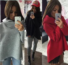 Women Winter Hoodies Scarf Collar 2016 New Arrival Long Sleeve red Fashion Casual Style Autumn SweatshirtsS-XL Christmas clothes