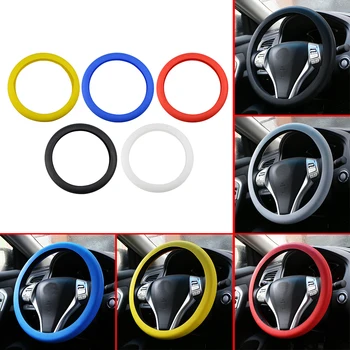 

Car Auto Silicone Steering Wheel Glove Cover Soft Multi Color Universal Skin Soft Silicon Steering Wheel Cover