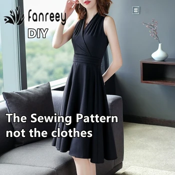 

Lady's beautiful dress sewing patterns patrones de costura ropa mujer DIY WW-W1017