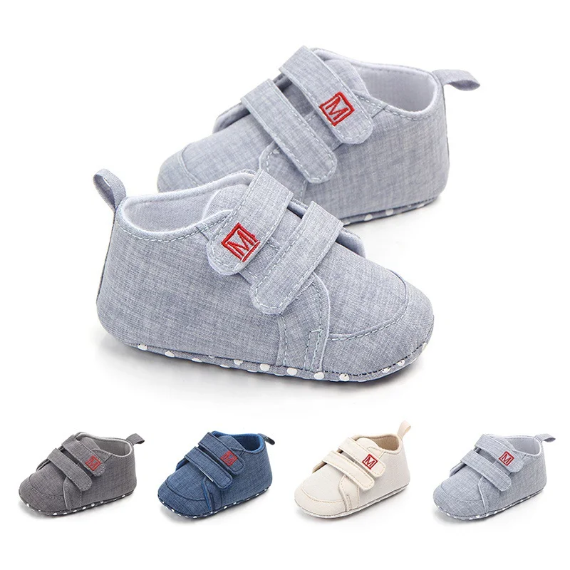

Baby Boys Girls Shoes Canvas Newborn Baby First Walkers For 0-18M sz