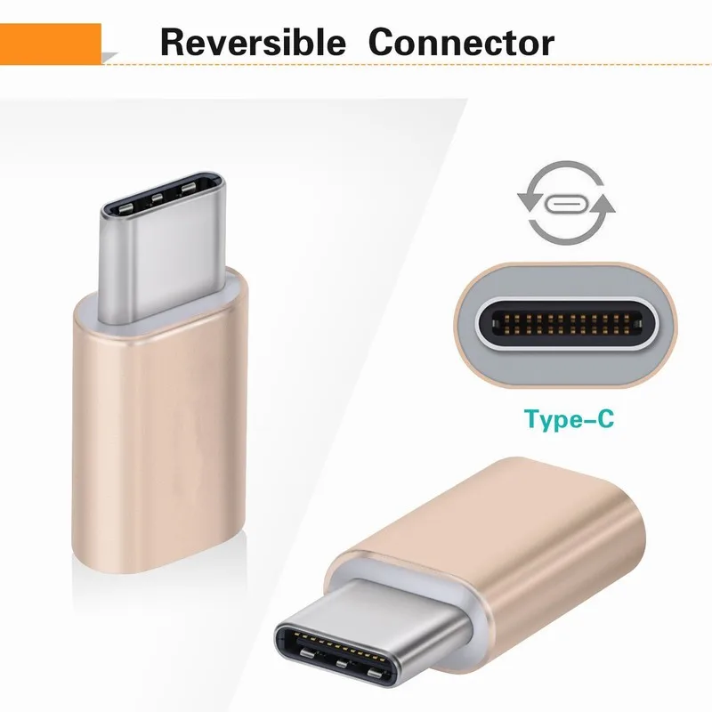 3PCS Portefeuille Type-C to Micro USB Adapter for Xiaomi Mi5 Mi6 mi5s 5x Mi 5 6 Huawei Honor 9 8 V9 Samsung S8 Type C USBC Cable (7)