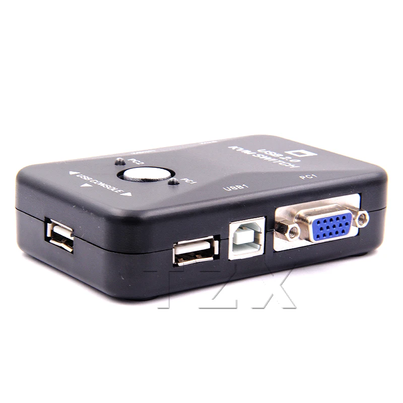 Новейший USB KVM переключатель коммутатор 2 порта VGA переключатель SVGA коробка USB 2,0 Мышь Клавиатура 1920*1440 переключатель