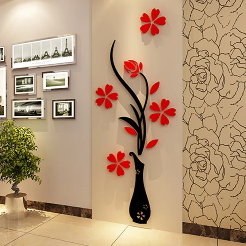 Plum Vase Wall Stickers Home Decor Creative Decals Living Plum Vase Wall Stickers Home Decor Creative Decals Living Room Entrance Painting Flowers For Diy Hot New In From