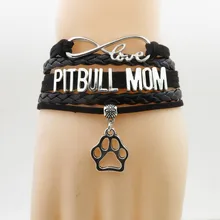 Модная модель в стиле «любящее защитный чехол для телефона браслет мамы подвеска собачья лапа черный кожаный браслет защитный чехол для телефона браслет мамы