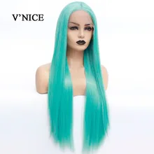 V'NICE синтетический парик на кружеве для женщин средняя часть 20-26 дюймов Натуральные прямые волосы парики 150% плотность длинный парик для косплея
