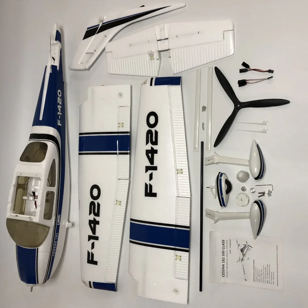 Новый радиоуправляемый самолет Cessna 182 EPO 500 класс С с щитками и светильник кой|airplane