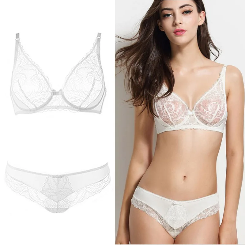 Plus Size Sexy Floral Yarn Sheer Lace Bra Set/Lingerie yw054in Bra