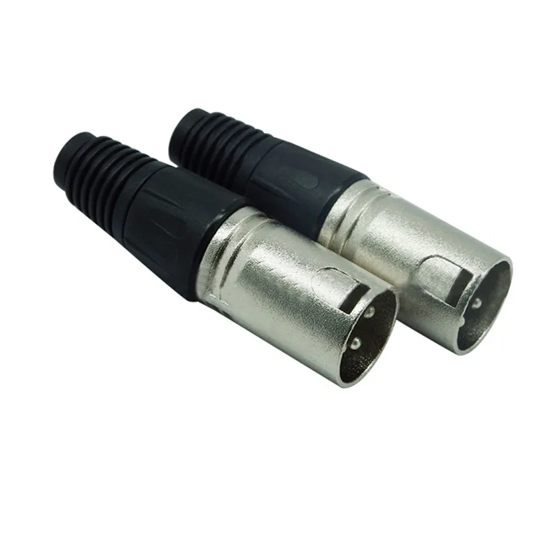 

1Pcs Type Mic Microphone XLR Male 3-Pin Audio Cable Connector Solder Sound Cannon Cable Plug for Audio Karaoke Microphone