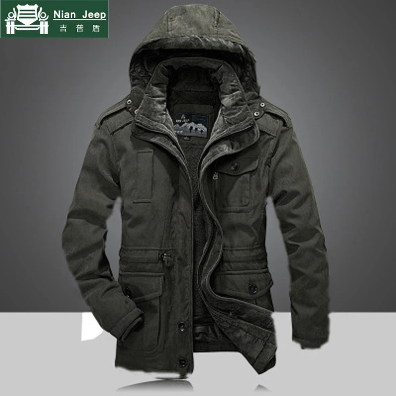 Men's Winter Thicken Warm Hooded Military Brand Army Green Jacket Coat Men Cotton 2018 khaki fleece thick coats Puls size 4XL Men's Winter Thicken Warm Hooded Military Brand Army Green Jacket Coat Men Cotton 2018 khaki fleece thick coats Puls size 4XL