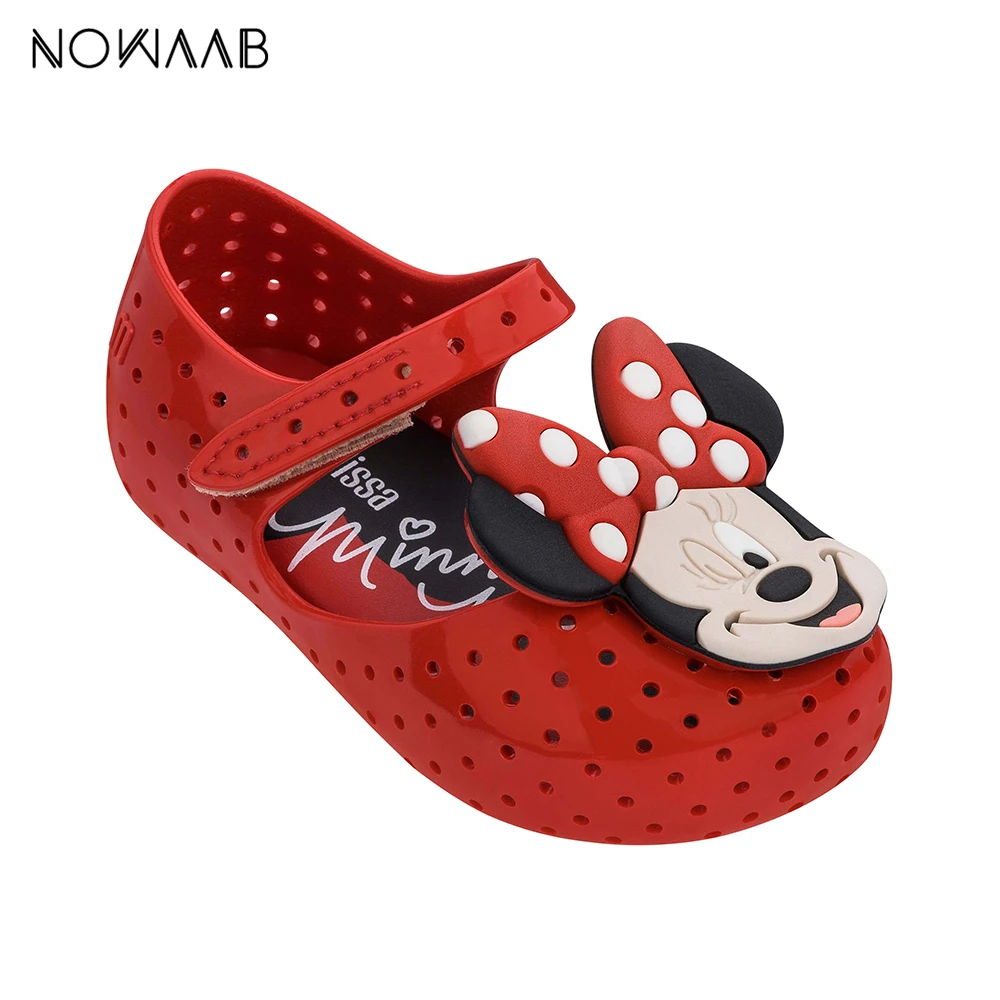 

Mini Melissa Furadinha + Minnie II 2019 New Summer Mickey Girl Jelly Shoes Kids Sandals Melissa Kids Beach Sandals Toddler